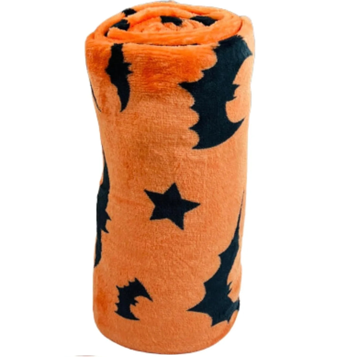 Black Bat Print Flannel Blanket – Soft Halloween Throw for Sofa, Bed and Travel - Goodify Mart