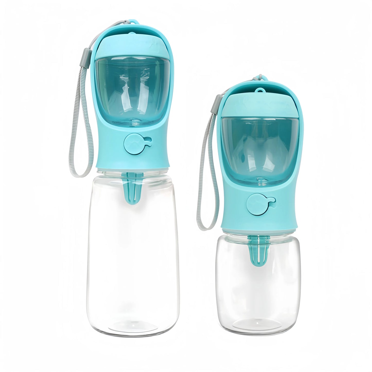 2-in-1 Portable Pet Water Bottle with Food Storage – Travel Feeder & Drinking Bowl for Dogs & Cats