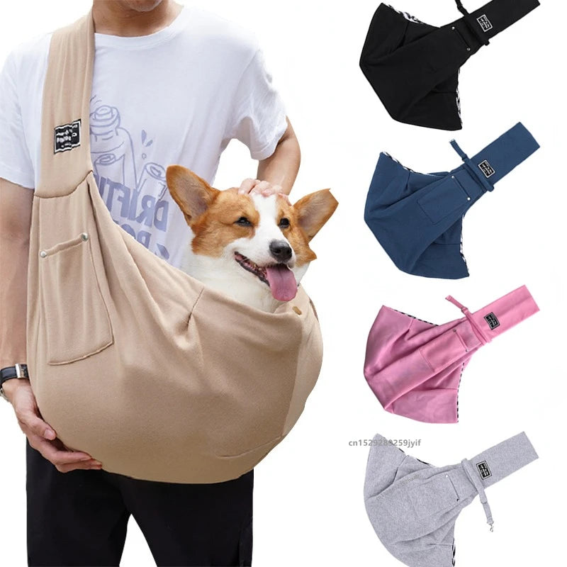 Comfortable Pet Sling Carrier – Crossbody Shoulder Bag for Small Dogs & Cats