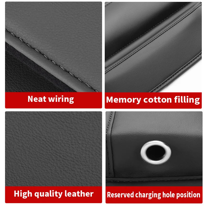 PU Leather Car Seat Gap Organizer With Phone, Cup And Key Storage – 1/2 Pieces
