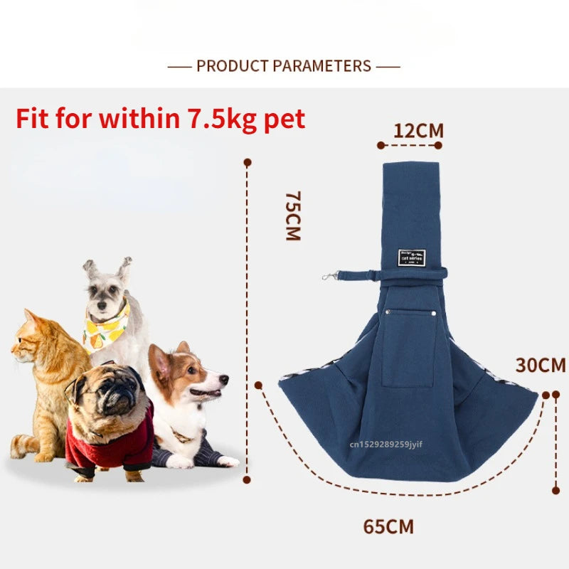 Comfortable Pet Sling Carrier – Crossbody Shoulder Bag for Small Dogs & Cats