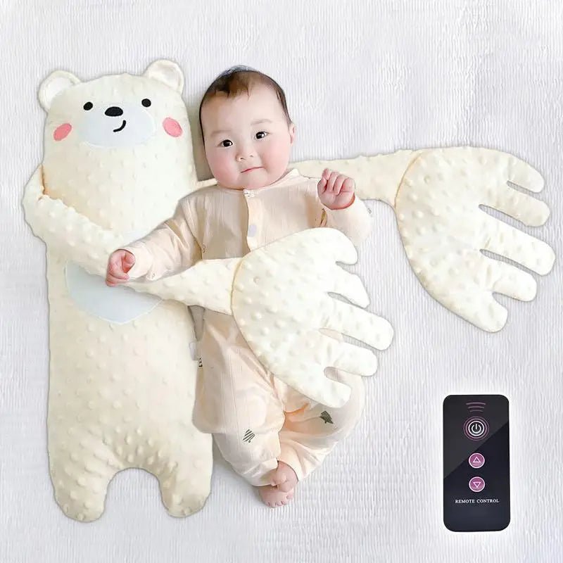 Remote Control Baby Sleep Soothing Plush Bear – Electric Patting Comfort Pillow for Infants (65cm) - Goodify Mart