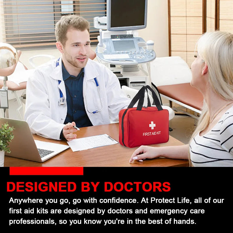 Compact First Aid Kit – Portable Emergency Supply Bag for Home, Car, Office and Travel