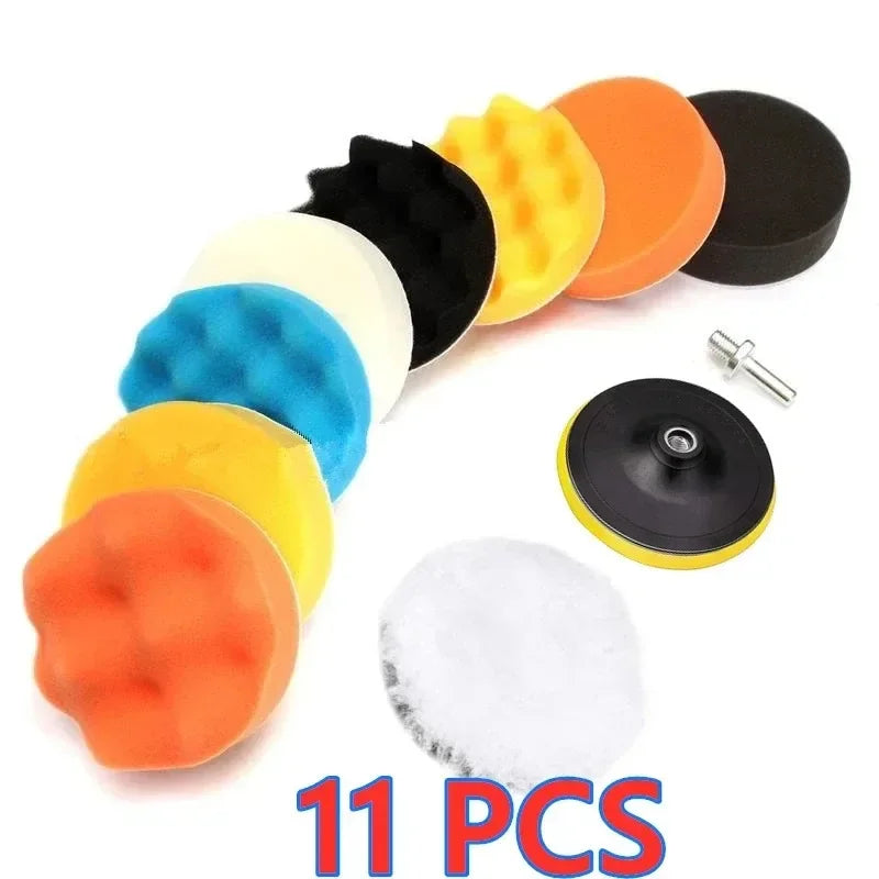Car Polishing Sponge Pad Kit – Reusable Foam Buffer Pads for Waxing & Detailing