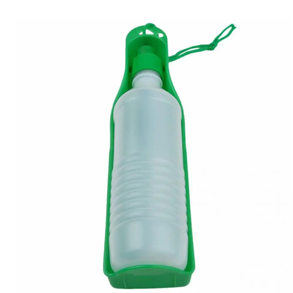 Portable Pet Water Bottle with Built-In Bowl – Leakproof Travel Drinking Cup for Dogs & Cats