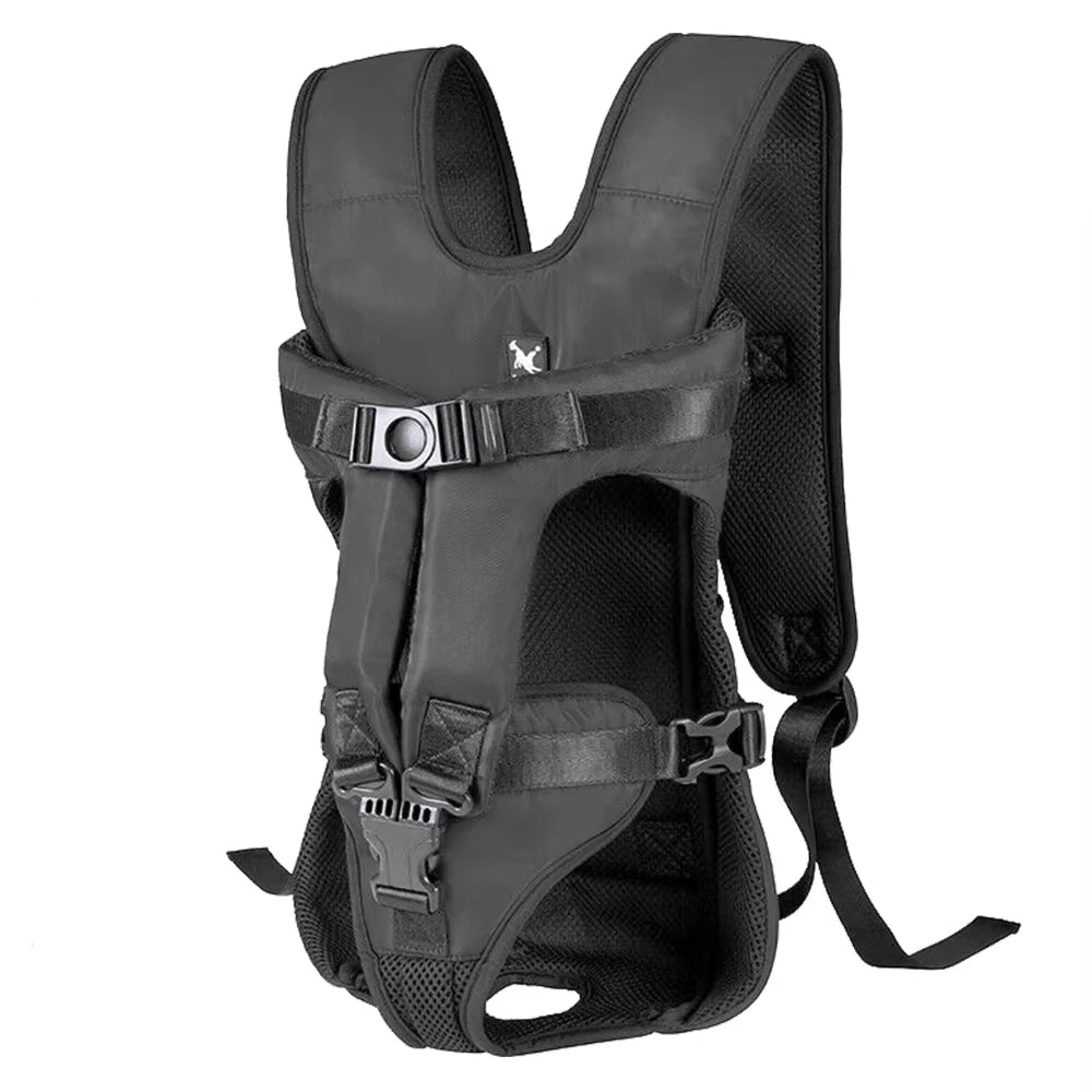 Front Dog Carrier Backpack – Adjustable Hands-Free Pet Backpack with Thickened Sponge Support