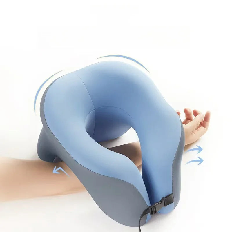 U-Shaped Memory Foam Travel Pillow – Adjustable Neck Support For Flights & Naps
