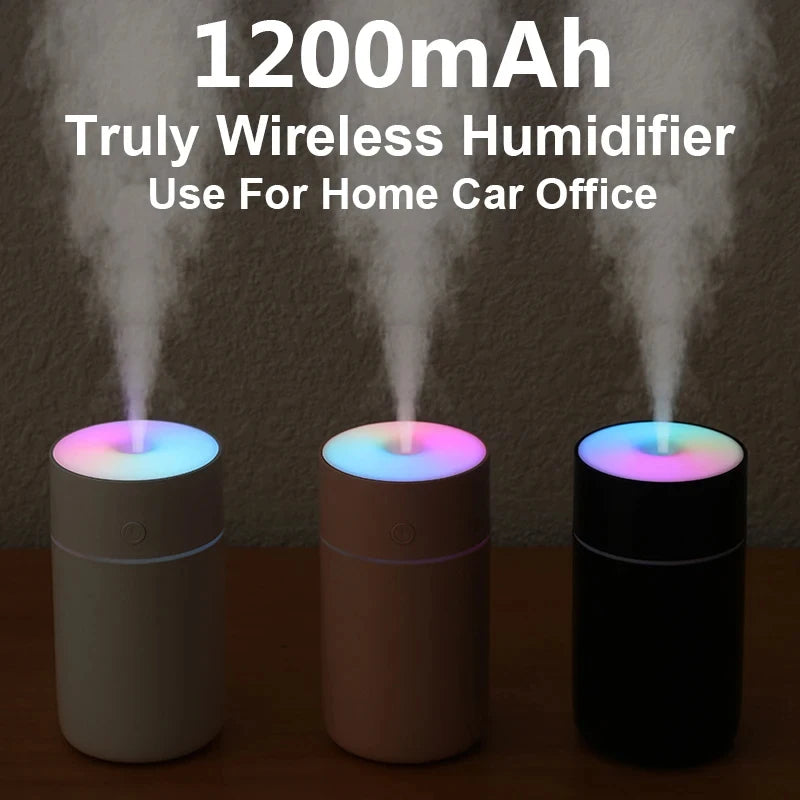 230ml Rechargeable Mini Humidifier – Cordless USB Mist Maker for Home, Office and Car