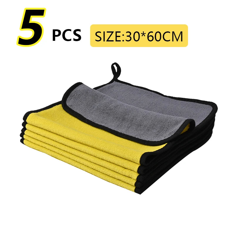 5–20 Pack Microfiber Car Cleaning Towels – Absorbent 30×30/30×60cm Cloths
