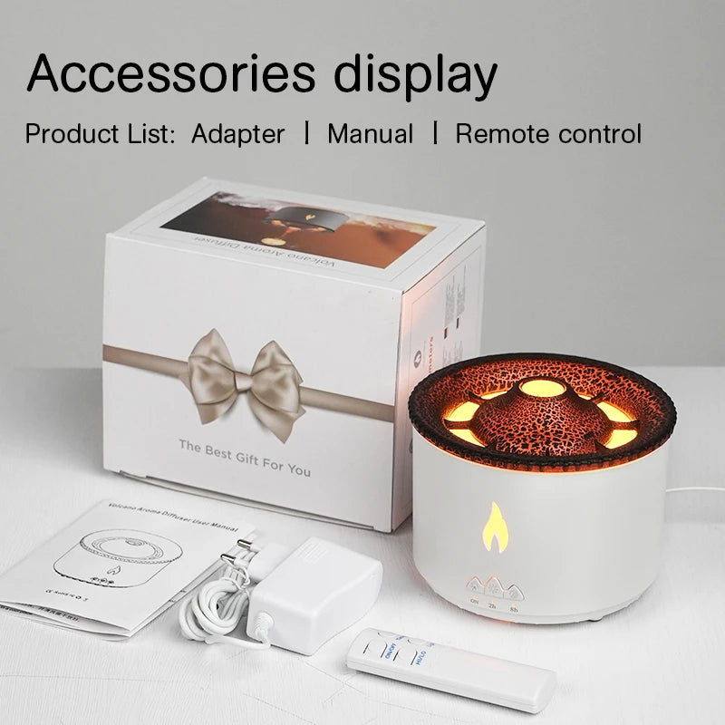 Kinscoter 360ml Jellyfish Mist Aroma Diffuser – Smoke Ring Humidifier With Remote Control