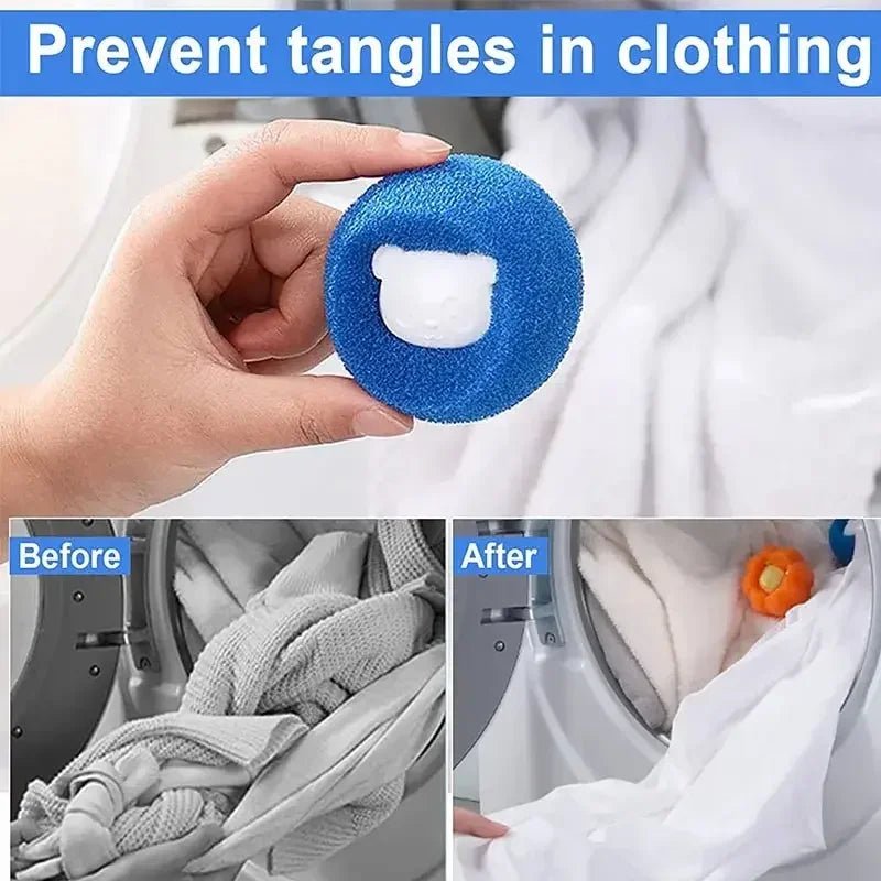 3-10pcs Pet Hair Remover Reusable Ball Laundry Washing Machine Filter Wool Sticker Cat Hair Remover Pet Fur Lint Catcher Home - Goodify Mart