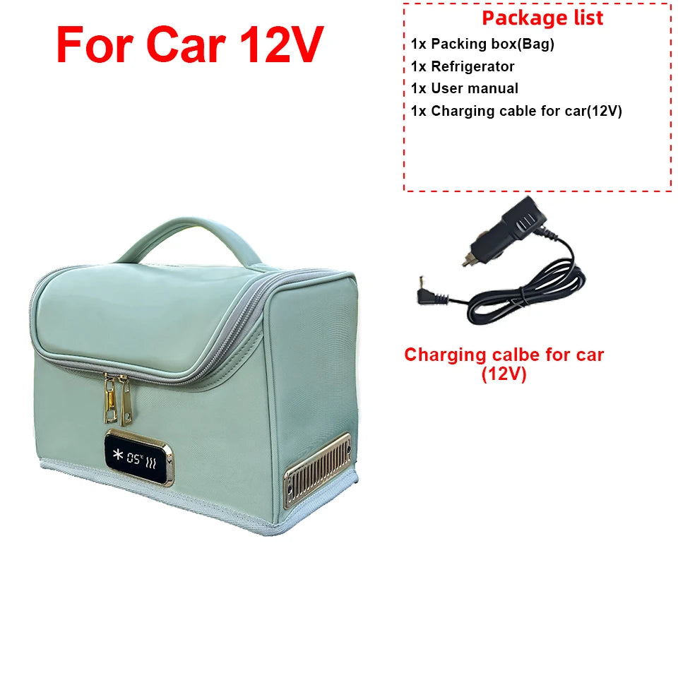 E-ACE R16G 4L Portable Electric Cooler & Warmer Bag – 12V Car Food and Drink Carrier