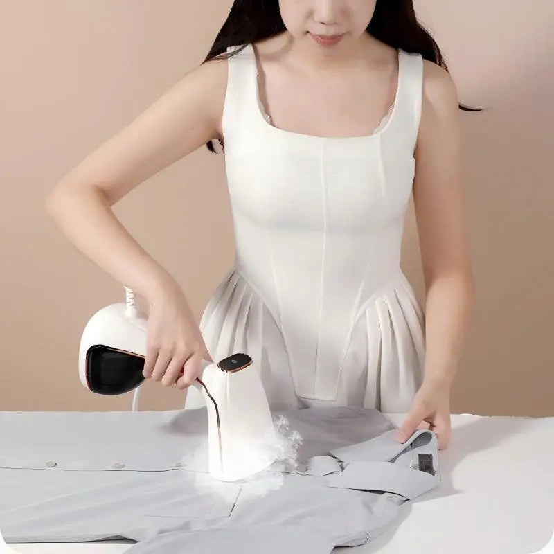 220V Mini Handheld Garment Steamer – Touchscreen Vertical Clothes Iron for Home and Travel