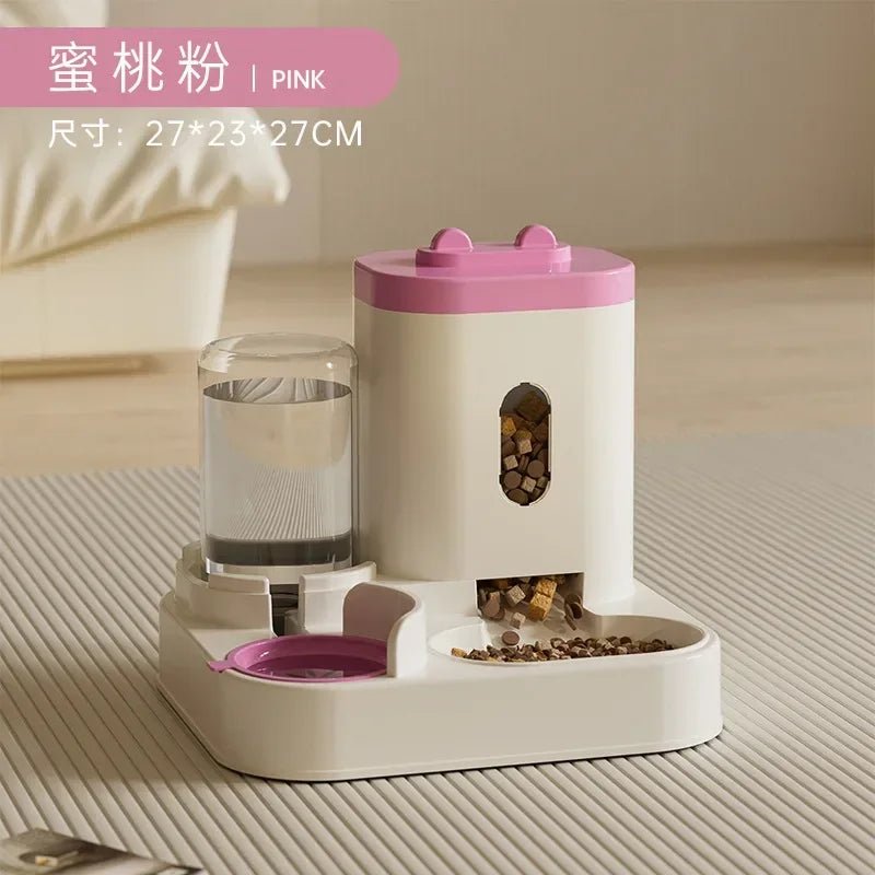 Automatic Gravity Pet Feeder with Water Dispenser – Large Capacity Dog & Cat Food Bowl Station - Goodify Mart