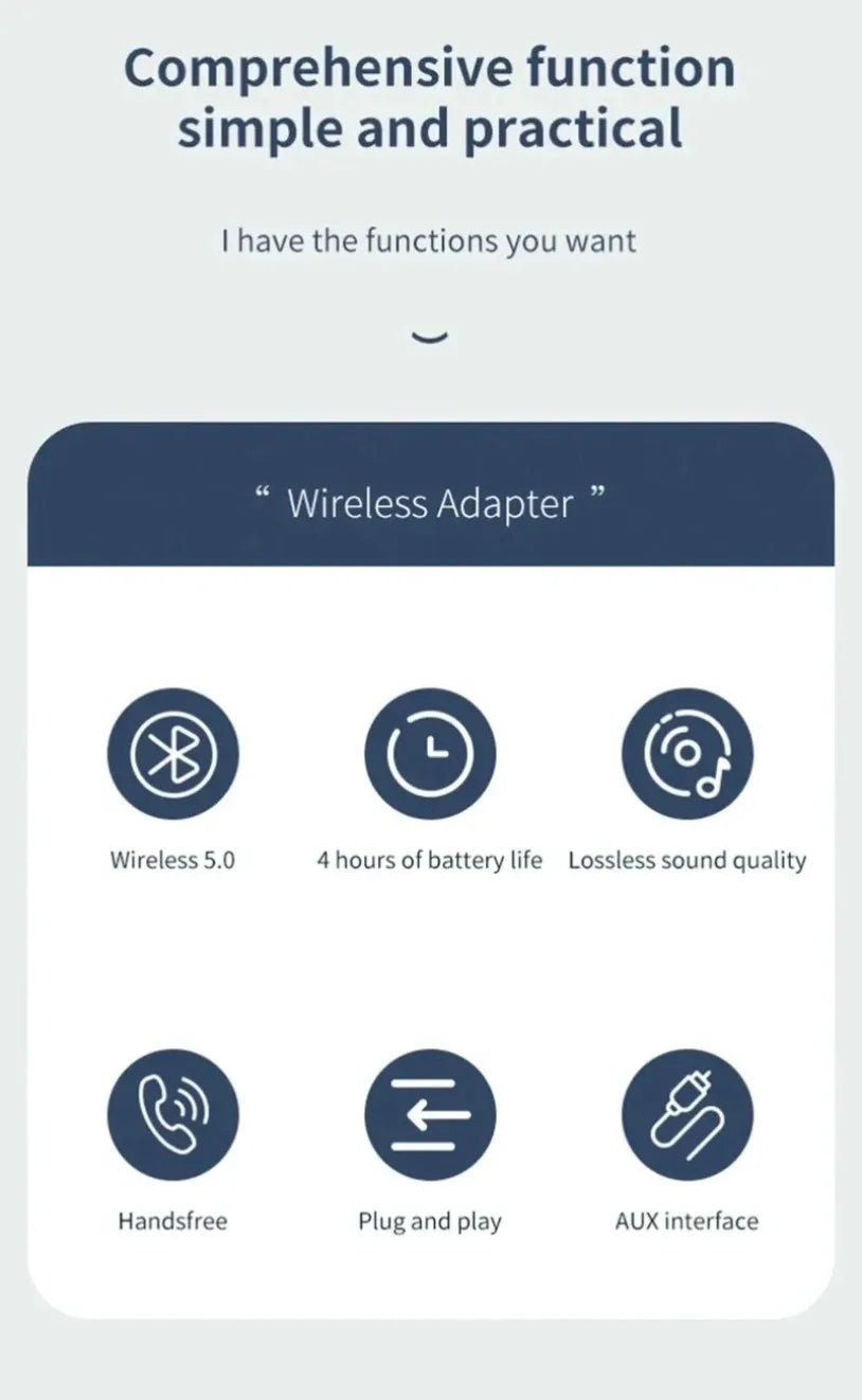 VIKEFON C28 Bluetooth 5.0 Transmitter & Receiver – 2-in-1 3.5mm AUX Audio Adapter - Goodify Mart