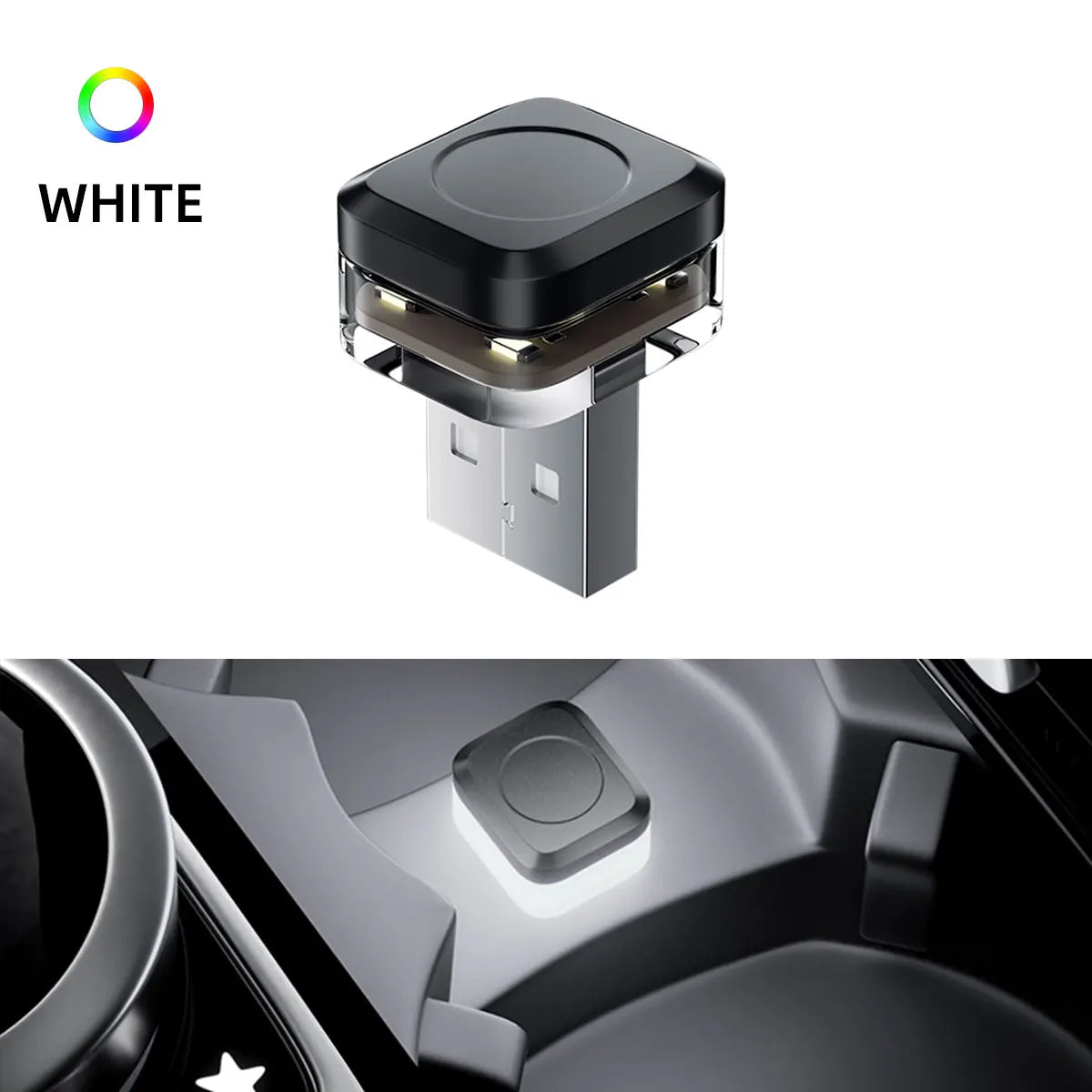 KEVANLY Mini USB LED Ambient Light – Plug-In Car & Computer Atmosphere Lamp in 5 Color Options