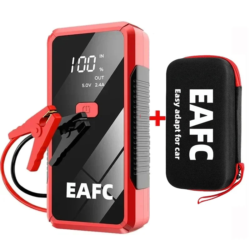 EAFC 12V Portable Car Jump Starter – 600A–2000A Battery Booster With Power Bank & LED Light