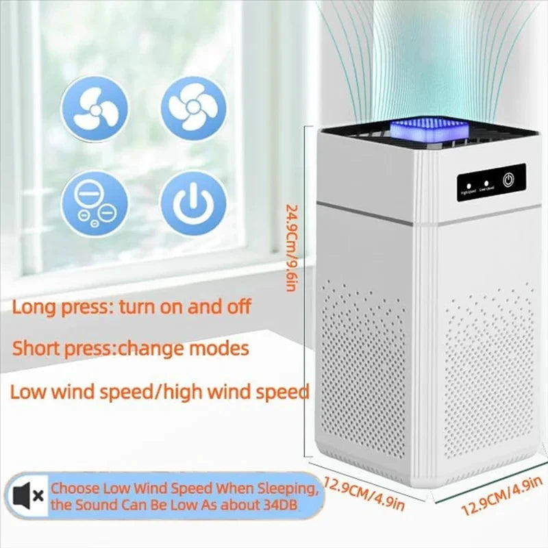 HOMEFISH USB Portable Air Purifier with Aromatherapy