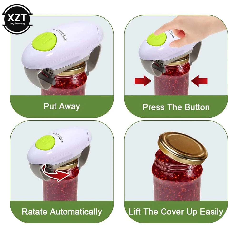 Electric Jar Opener – One-Key Automatic Kitchen Lid Opener
