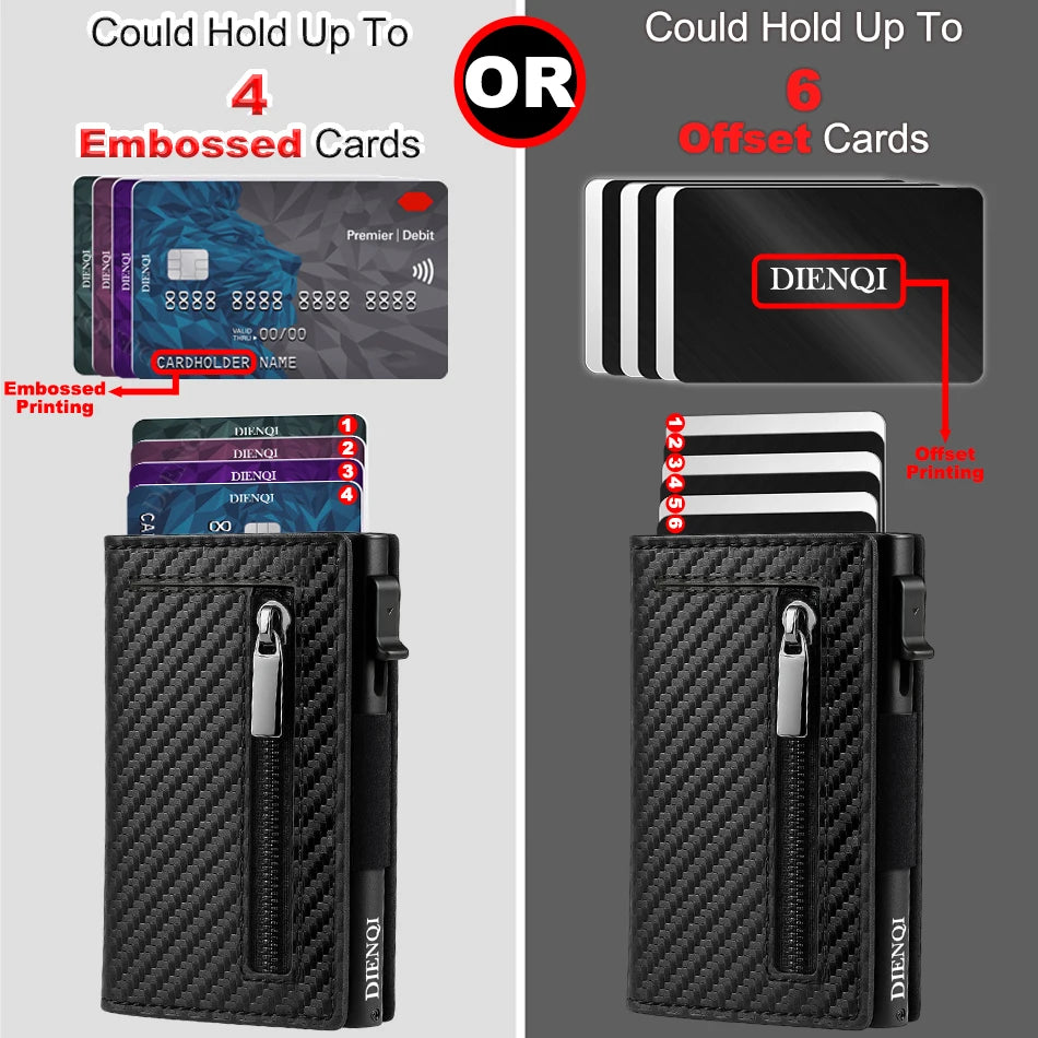 Slim RFID-Blocking Card Holder Wallet – Compact Black Wallet for Cards and Cash
