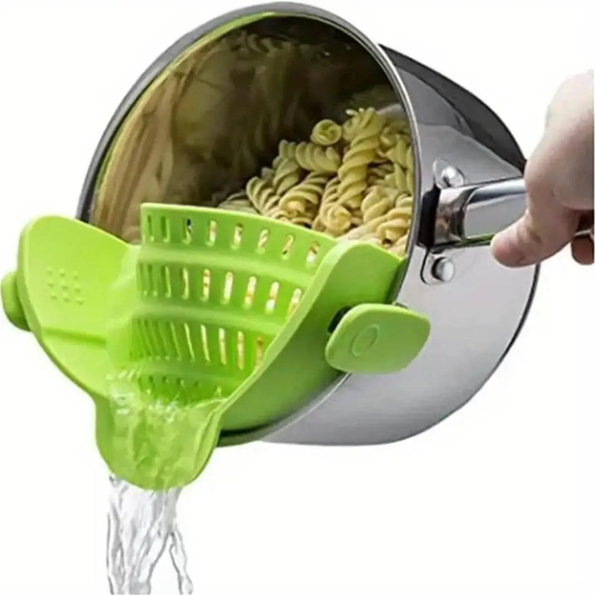 Adjustable Clip-On Pot Strainer – Stainless Steel Kitchen Strainer for Pots, Pans & Bowls