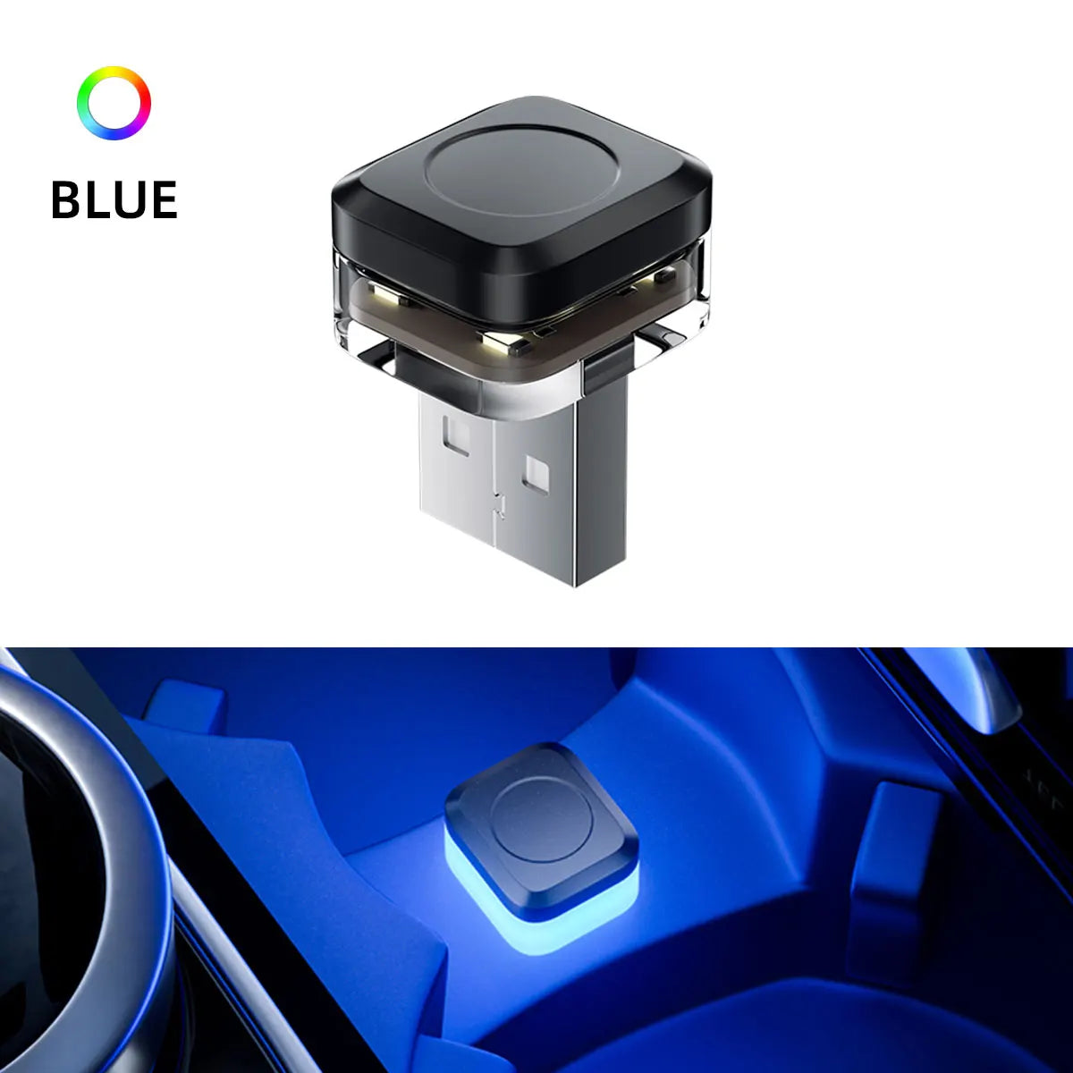 KEVANLY Mini USB LED Ambient Light – Plug-In Car & Computer Atmosphere Lamp in 5 Color Options