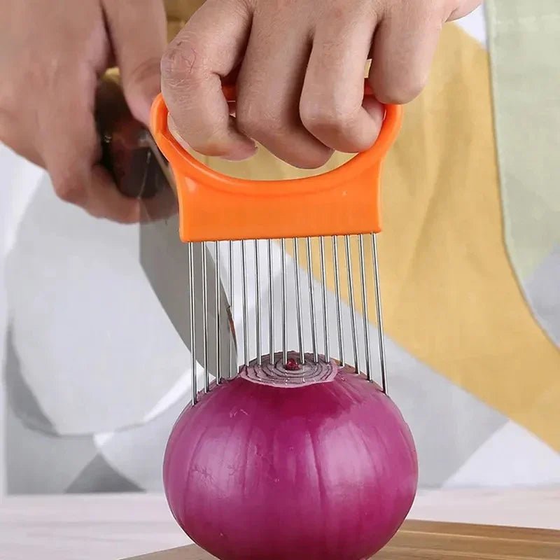 Colorful Onion Slicer with Stainless Steel Holder - Goodify Mart
