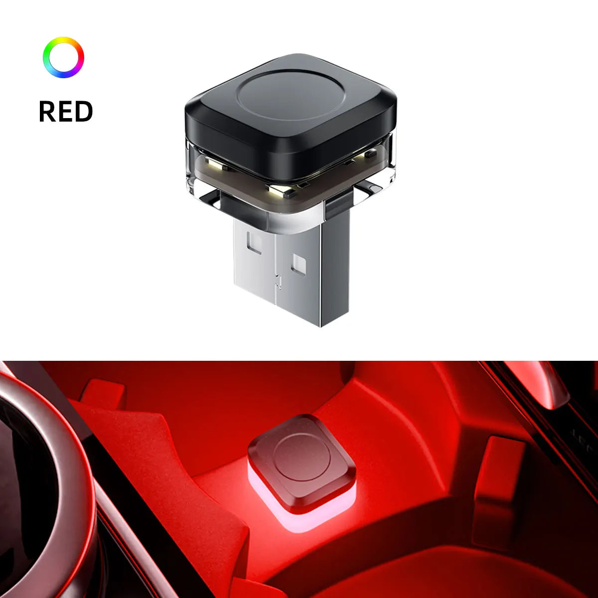 KEVANLY Mini USB LED Ambient Light – Plug-In Car & Computer Atmosphere Lamp in 5 Color Options
