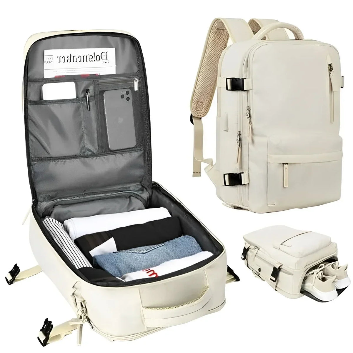 Travel Laptop Backpack With USB Port – Water-Resistant Business and College Bag