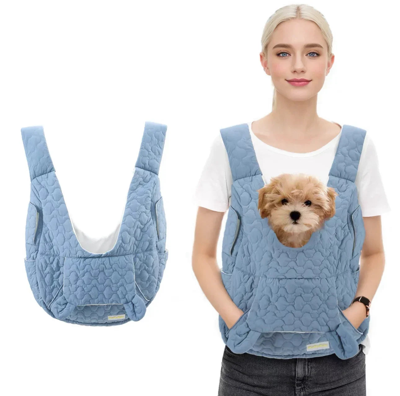 Waterproof Pet Carrier Backpack – Windproof Chest Bag for Small Dogs & Cats (Up to 4kg)