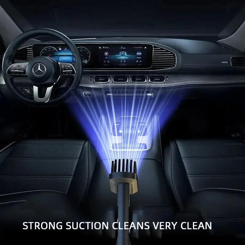 120W Cordless Handheld Car Vacuum – USB Rechargeable Cleaner With Washable Filter