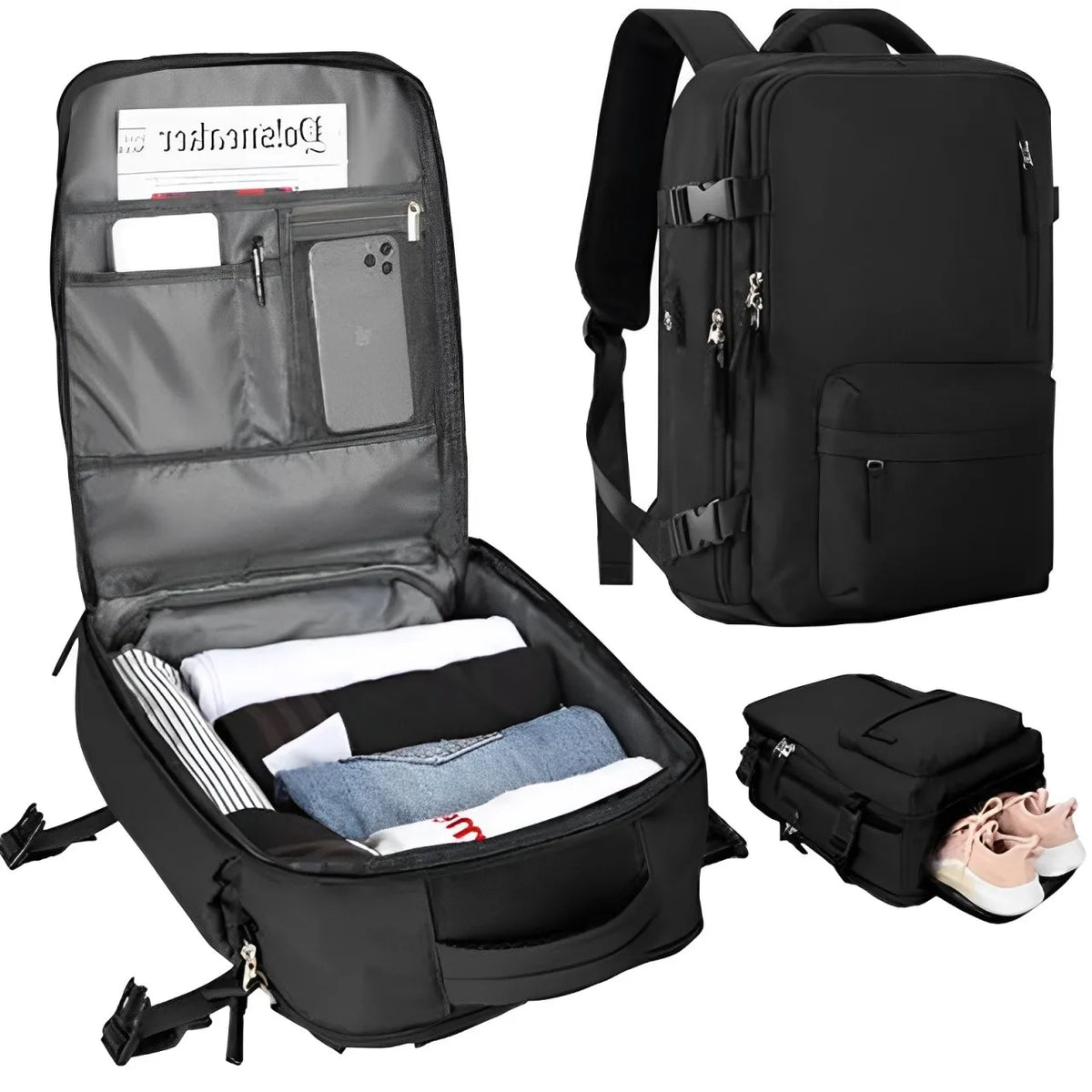 Travel Laptop Backpack With USB Port – Water-Resistant Business and College Bag