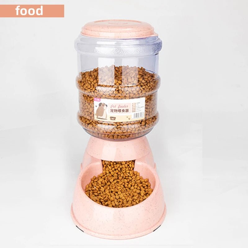 Large Capacity Pet Feeder Bowl with Automatic Water Dispenser – Dog & Cat Food and Drinking Station - Goodify Mart