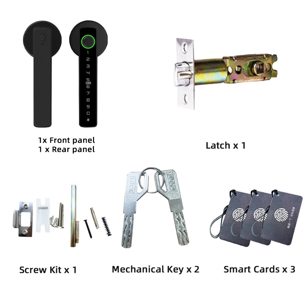 RAYKUBE M5 Smart Fingerprint Door Lock – Tuya BLE Digital Lock with App, Password, Card & Key Access - Goodify Mart