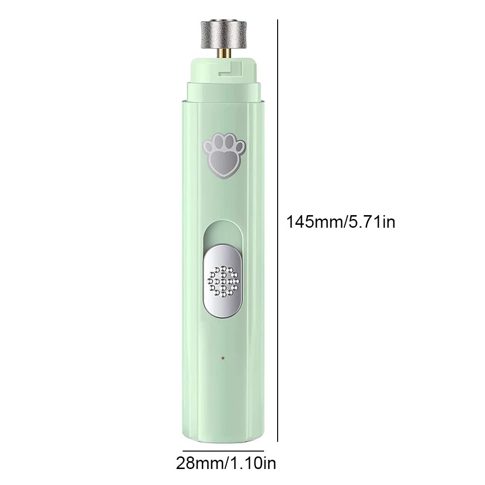 Shunmaii Electric Dog Nail Grinder – USB Rechargeable Pet Nail Trimmer with LED Light & 2 Speed Settings - Goodify Mart