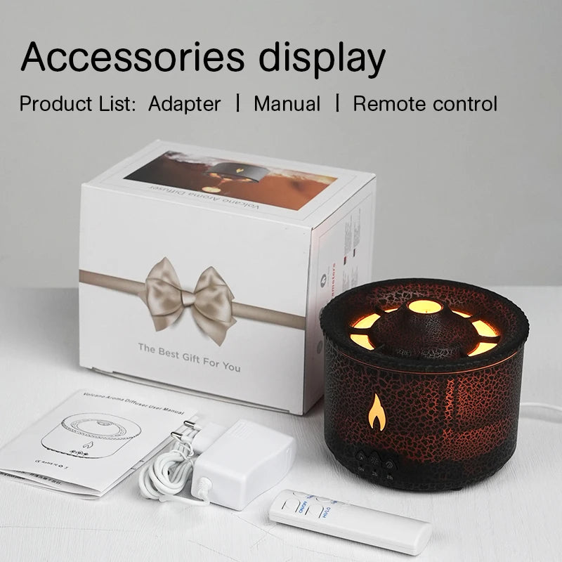 Kinscoter 360ml Jellyfish Mist Aroma Diffuser – Smoke Ring Humidifier With Remote Control