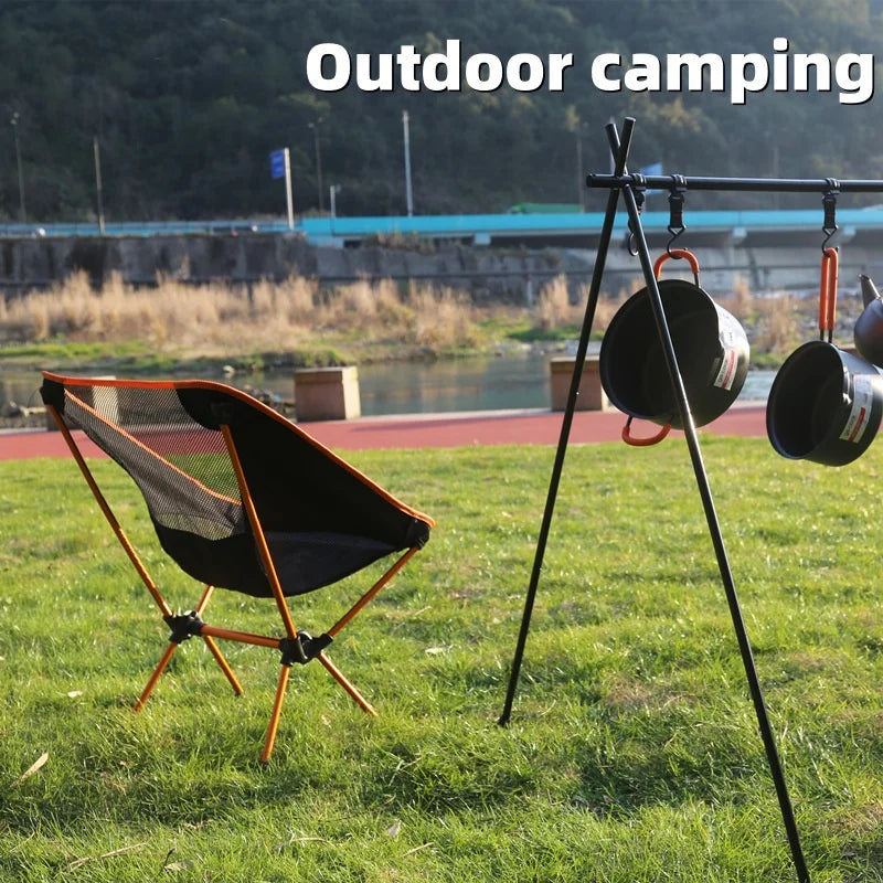 Outdoor Moon Folding Chair – Ultra-Light Aluminum Camping Backrest Chair