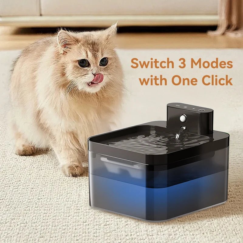 ROJECO Wireless Automatic Cat Water Fountain – 2600mAh Infrared Sensor Pet Water Dispenser for Cats & Dogs - Goodify Mart