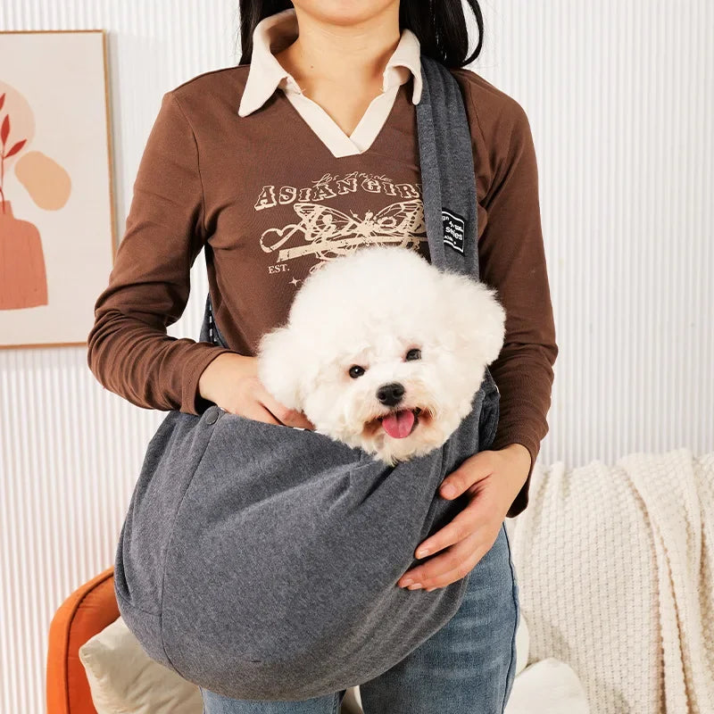 Comfortable Pet Sling Carrier – Crossbody Shoulder Bag for Small Dogs & Cats