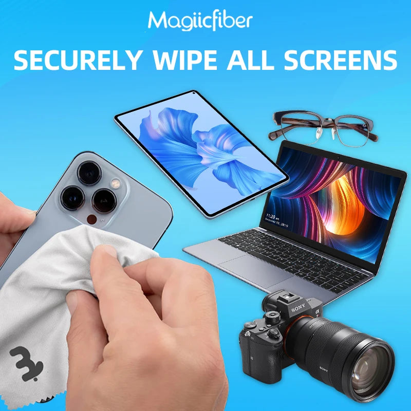 High-Density Microfiber Screen And Lens Cleaning Cloth – Reusable Non-Streak Wipe