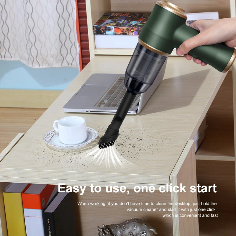 Portable Cordless Car And Home Vacuum – 2000mAh Battery, HEPA Filter And 0.5L Dust Cup