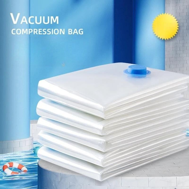 PEISI Vacuum Storage Bags with Pump – Reusable Clothes Compression Bags for Travel & Space Saving (3–5 Pack)