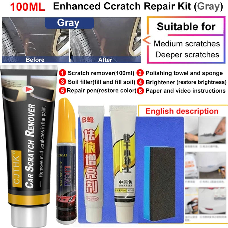 CJTHK Car Scratch & Swirl Remover Paste – 20ml, 60ml & 100ml Paint Polishing Compound