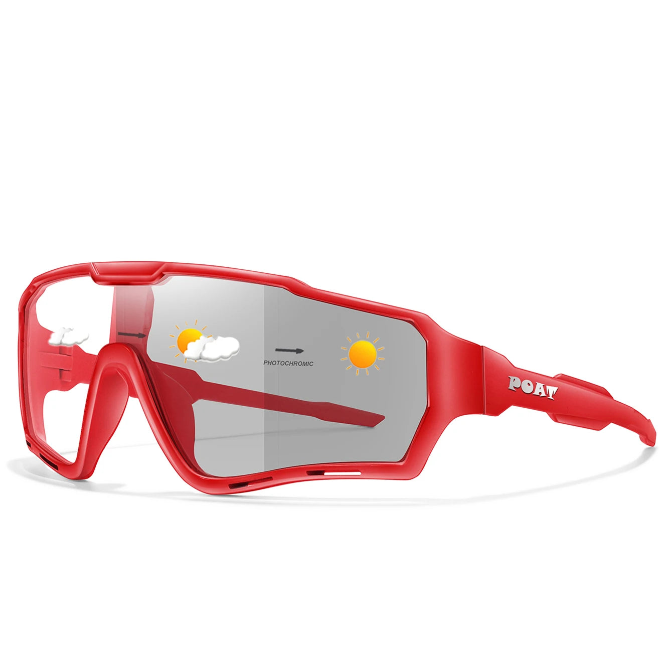 POAT Photochromic Cycling Sunglasses – UV400 MTB Bike Sports Glasses for Men & Women