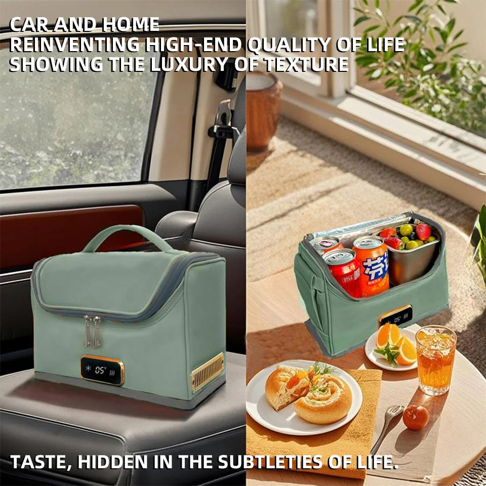 E-ACE R16G 4L Portable Electric Cooler & Warmer Bag – 12V Car Food and Drink Carrier