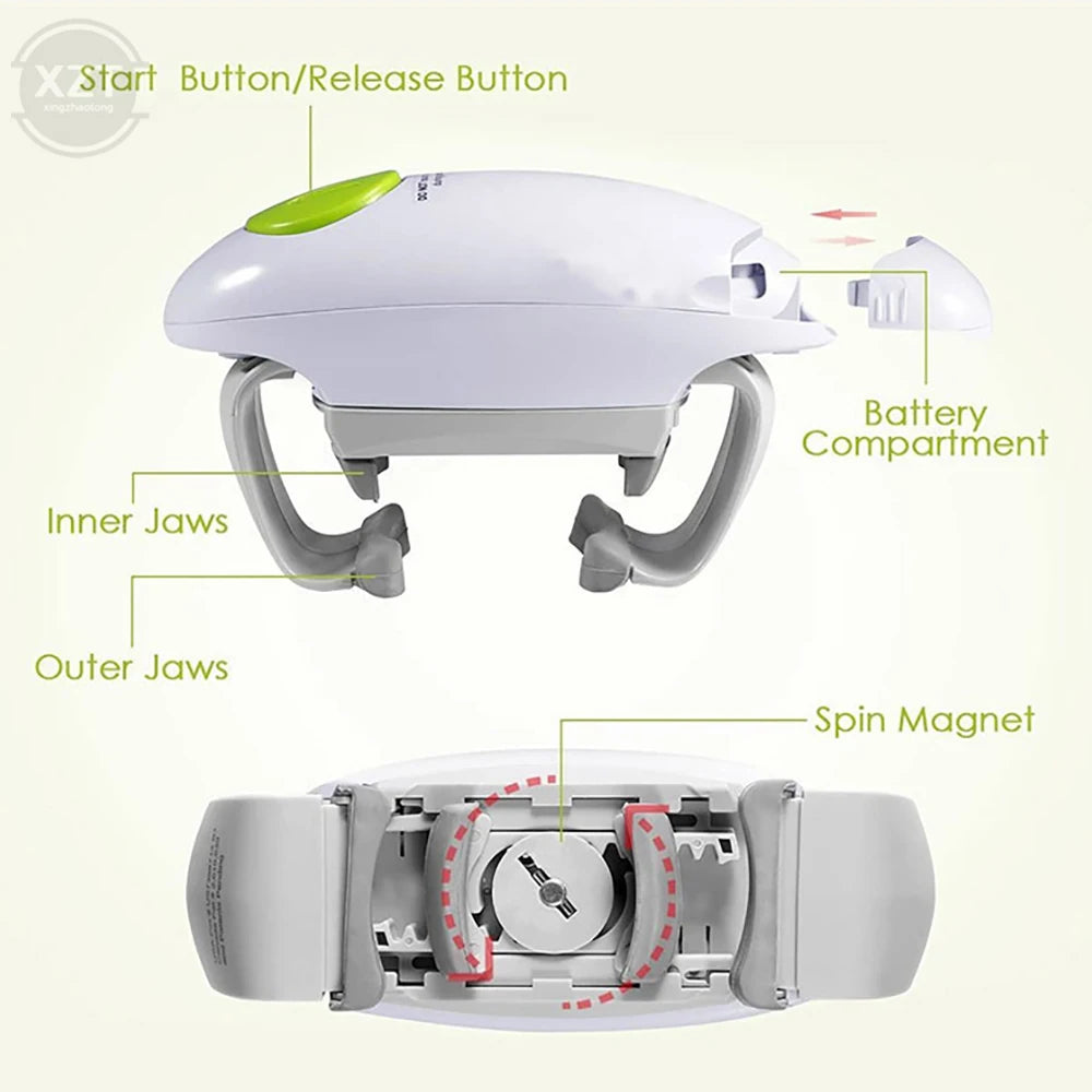 Electric Jar Opener – One-Key Automatic Kitchen Lid Opener