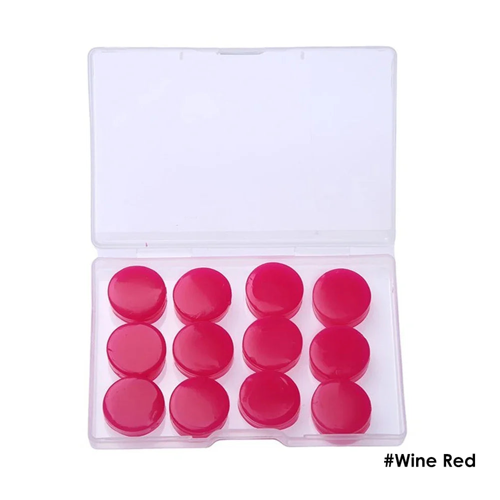 12-Piece Reusable Silicone Earplugs – Noise-Reducing Set for Sleep, Study and Swimming