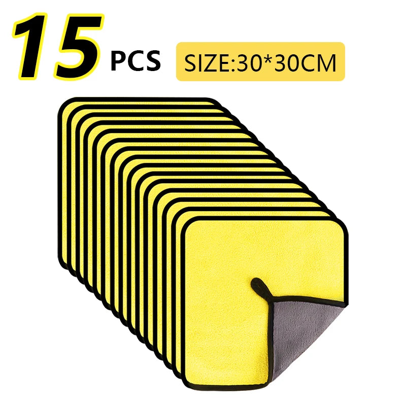 5–20 Pack Microfiber Car Cleaning Towels – Absorbent 30×30/30×60cm Cloths