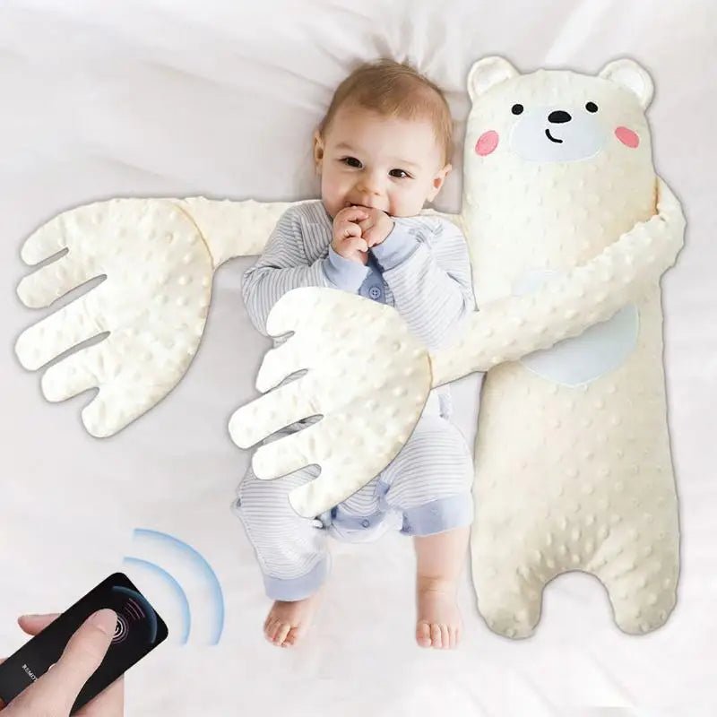 Remote Control Baby Sleep Soothing Plush Bear – Electric Patting Comfort Pillow for Infants (65cm) - Goodify Mart