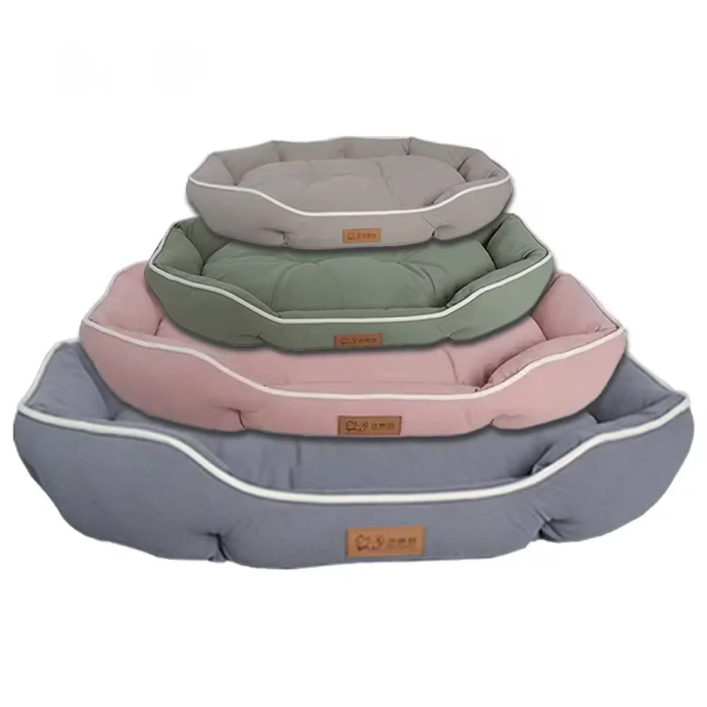Large Corduroy Dog Sofa Bed – Warm Washable Cushion For Dogs & Cats